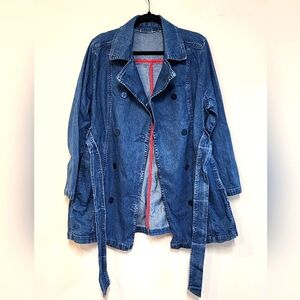 Vintage Double Breasted Denim Jean Coat